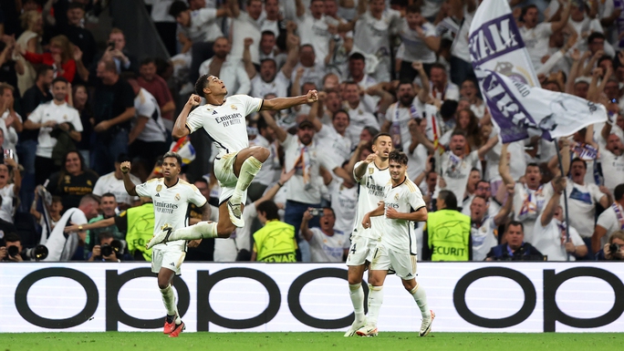 Bellingham ra mắt ấn tượng tại Champions League cho Real Madrid